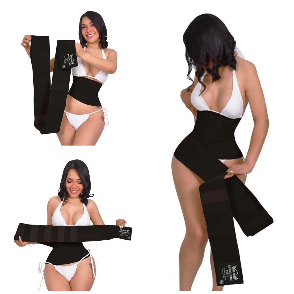 Black Compression Waist Trainer Wrap S472