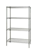 Wire Shelving 4-Shelf Starter Unit, 24 x 24 x 63, 304 Stainless Steel S7666