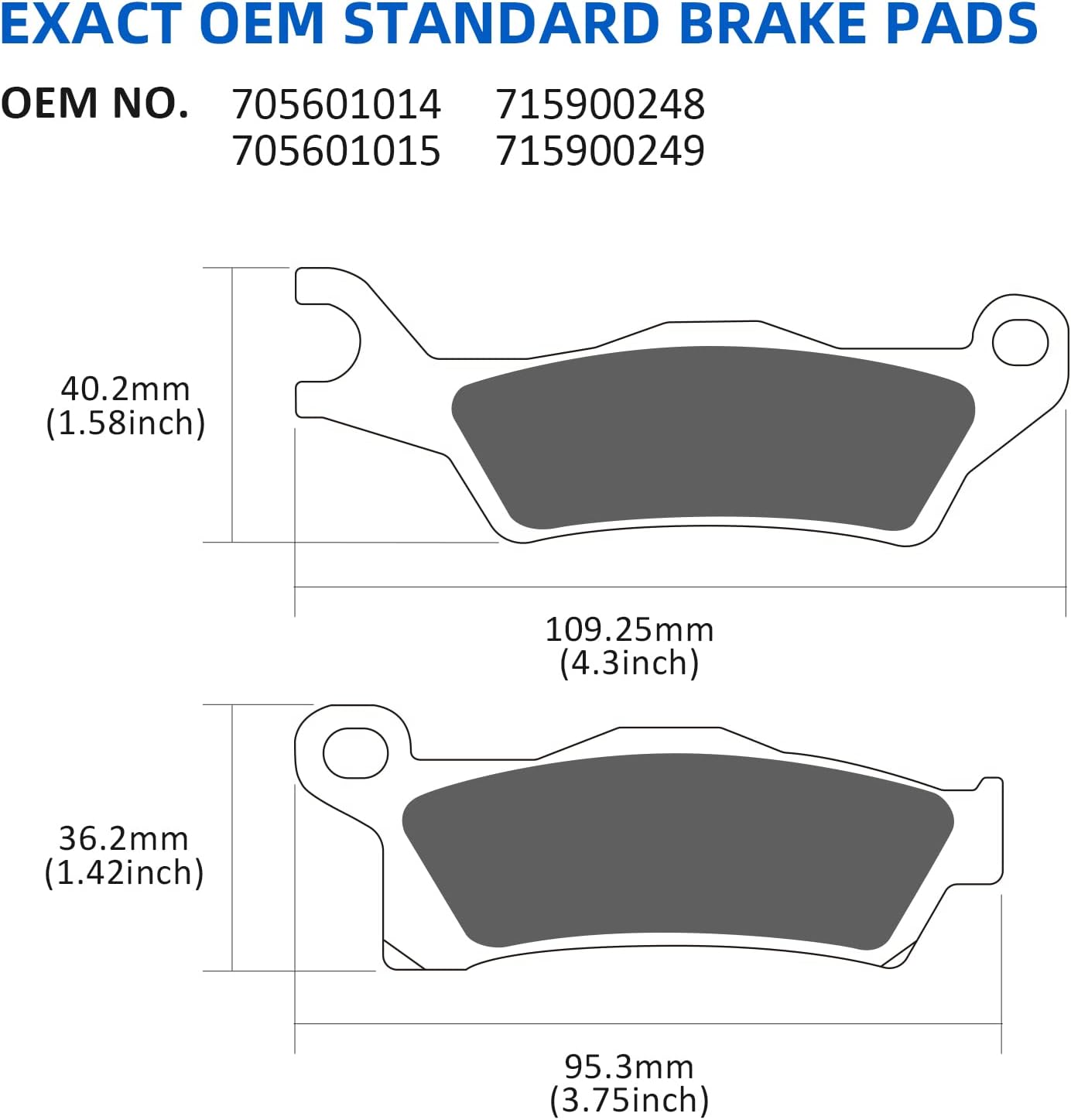 Sintered Brake Pads Pack of 2 A38333