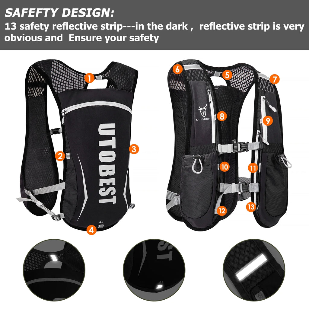 Running Backpacks Hydration Pack Running Vest 5L M7320