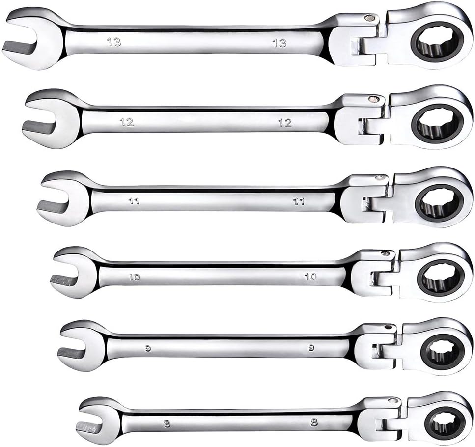 12pc Ratchet Spanner 8-19mm Metric Wrench Set N58760