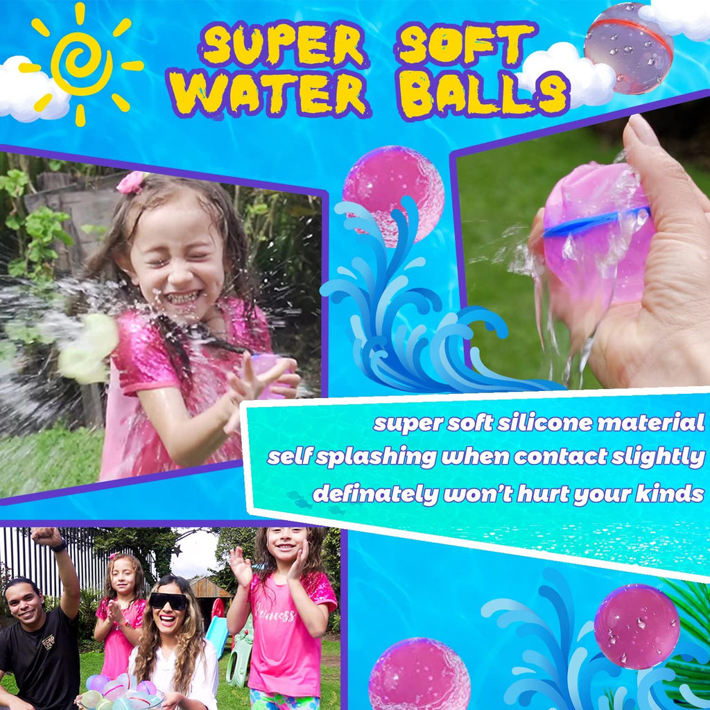 12 PCS Refillable Silicone Water Balloons T835