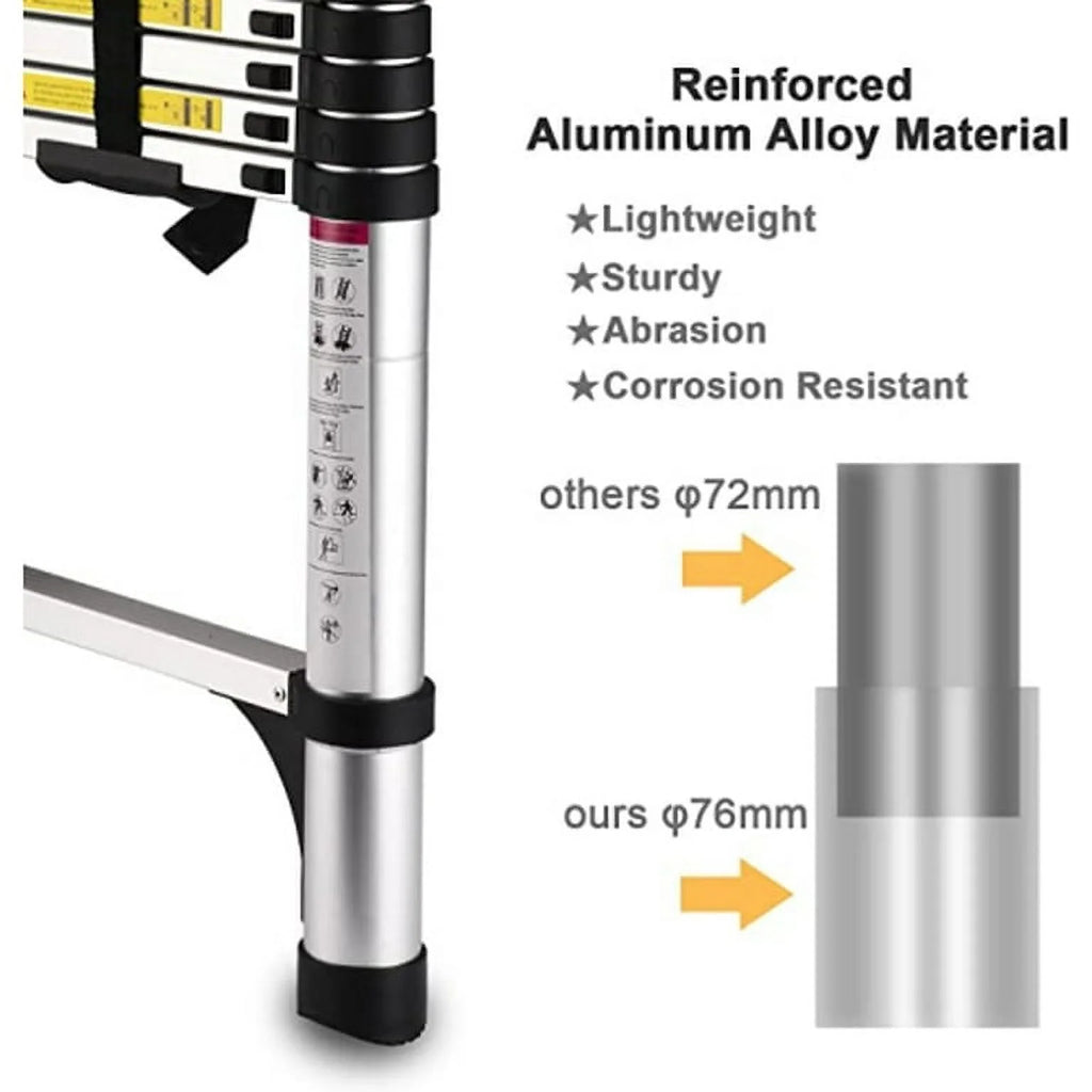 12.5FT Aluminum Telescoping Ladder J301