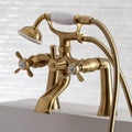 Brushed Brass Clawfoot Tub Faucet with Hand Shower M994236