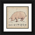 20x20 Black Ornate Wood Framed Museum Art Print O918