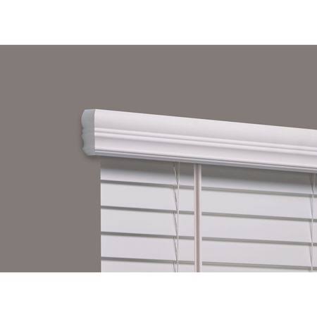 Cordless Faux Wood Blind, White, 24x22w x 48 J170