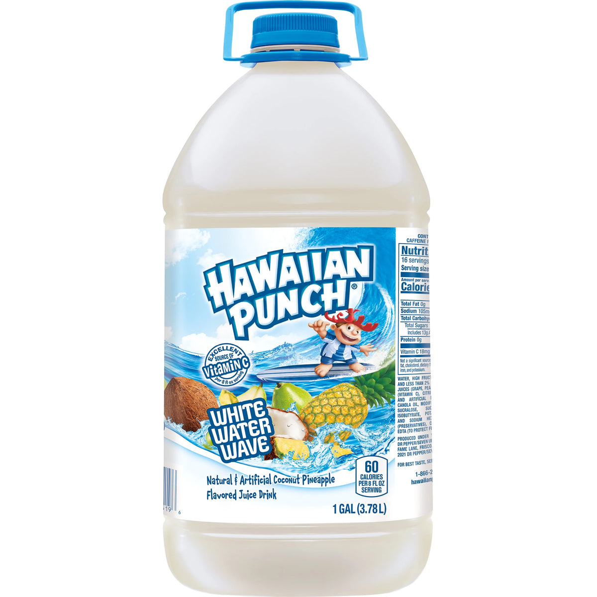 Hawaiian Punch Whitewater Wave Juice, 1 Gal, Bottle M461