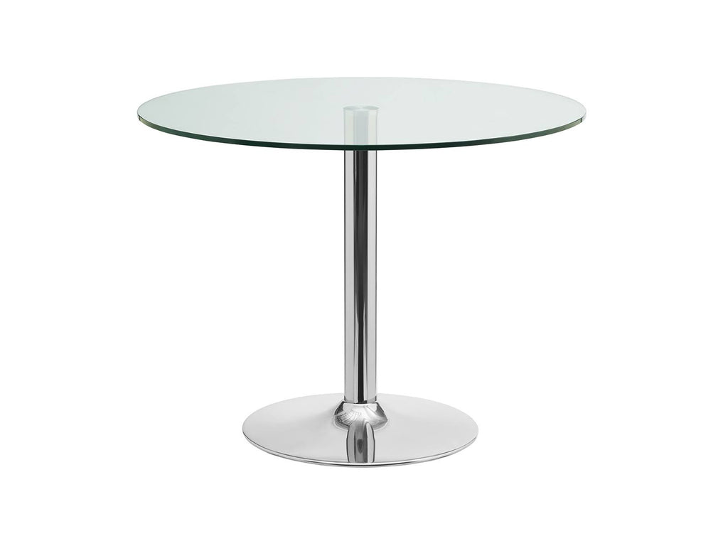 Chrome Clear Glass Dining Table E943
