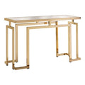 Gold Glass Top Console Table B896