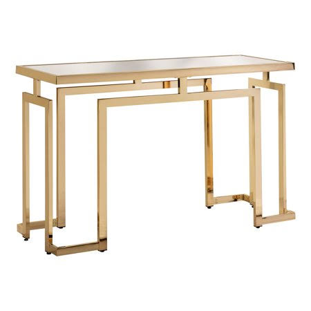 Gold Glass Top Console Table B896