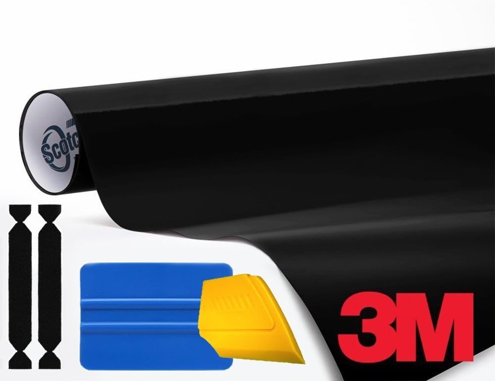 Gloss Black Air-Release Vinyl Wrap Roll Including Toolkit (7ft x 5ft) V37794
