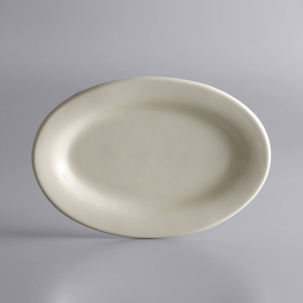White 9x22 Oval Platter U18528