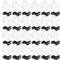 24 Pack 4 Inch Ultra Thin LED Recessed Ceiling Lights, 3000K Warm White, Dimmable 10W=60W, 650 LM, Baffle Trim Damp Rated, Canless Wafer Thin with Junction Box Q646412