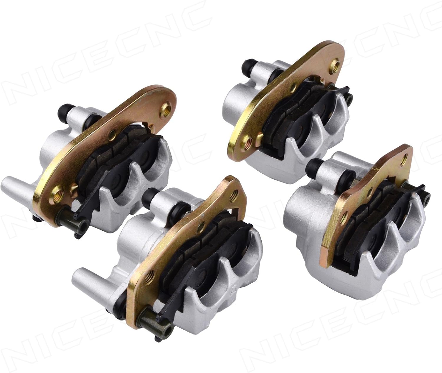 Front + Rear Brake Calipers Set with Pads Pack of 2 L929596