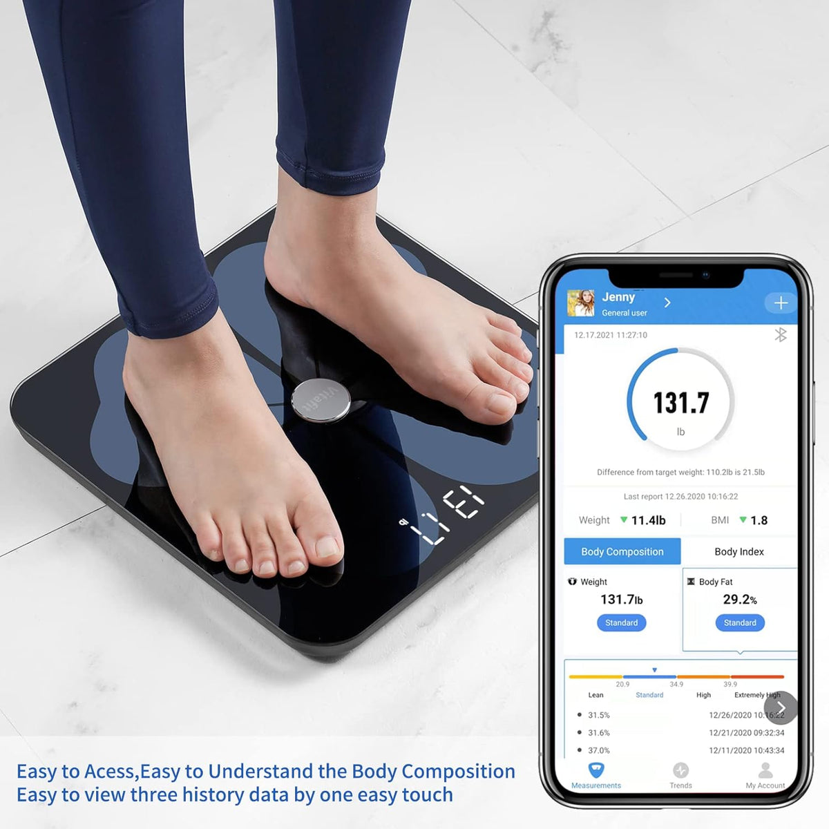 Black Smart Body Fat Scale Pack of 2 P9897