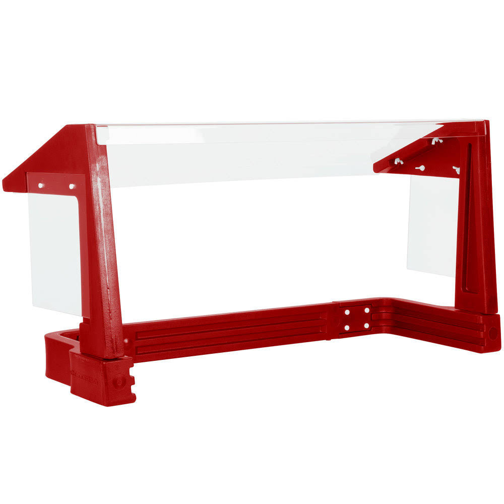 4& Red Free-Standing Sneeze Guard H85781