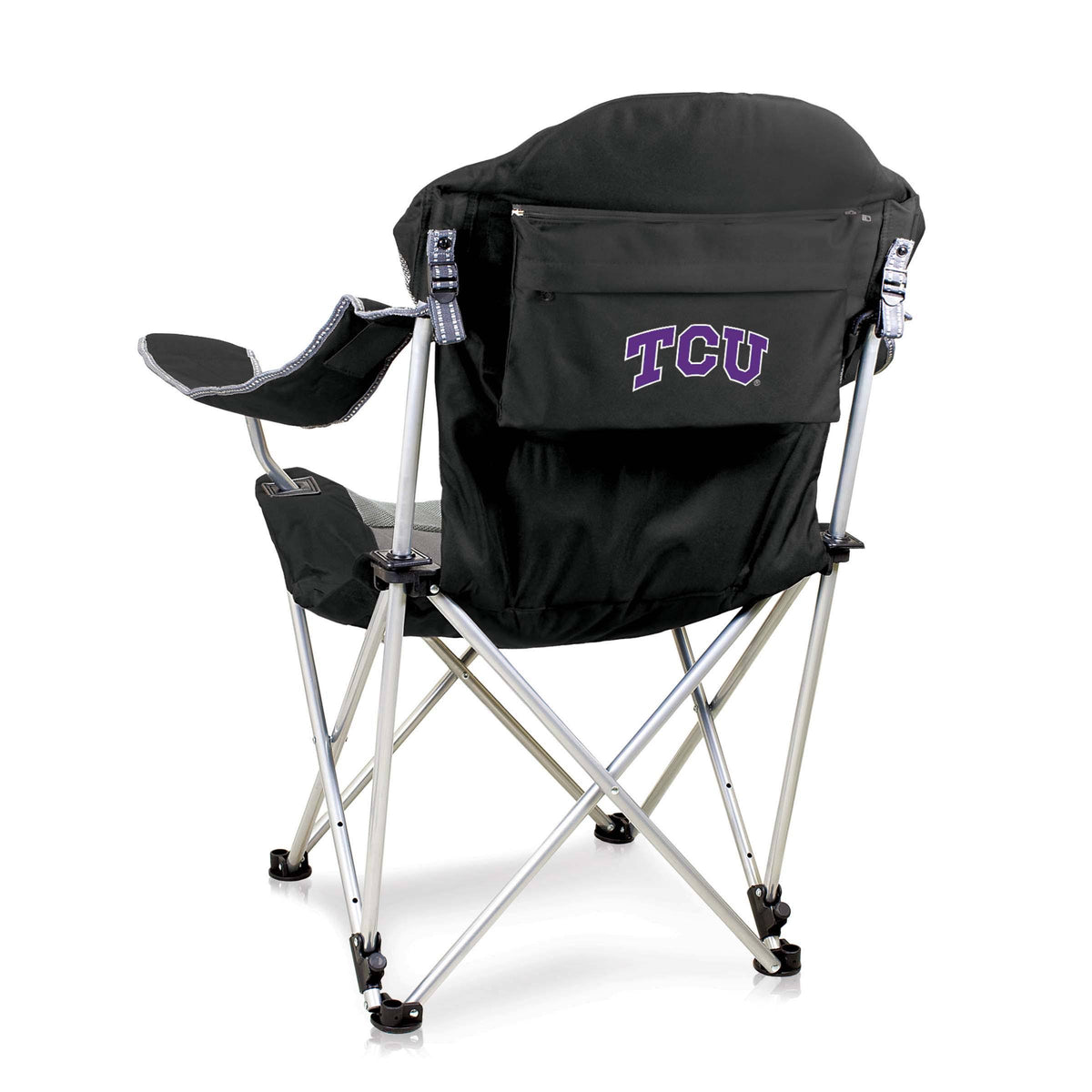 Black Reclining Camp Chair P1958