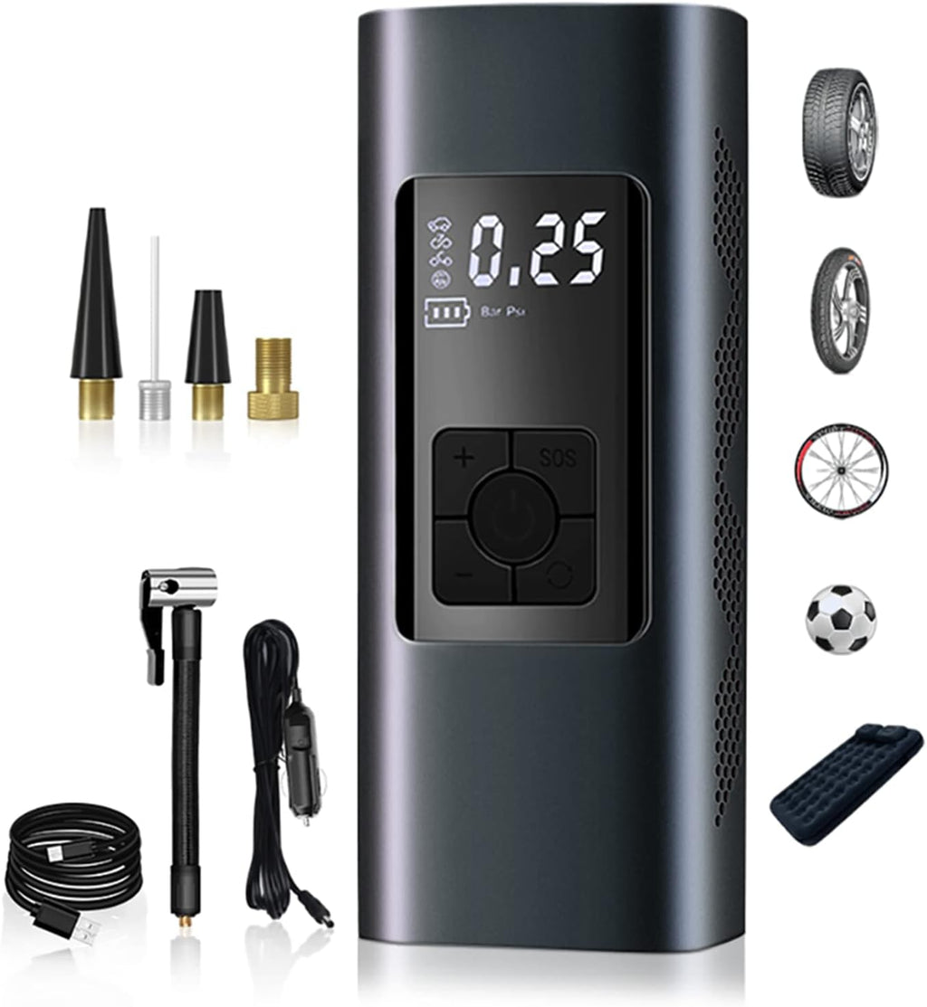 Portable Tire Inflator Air Compressor with 6000mAh Battery O4366