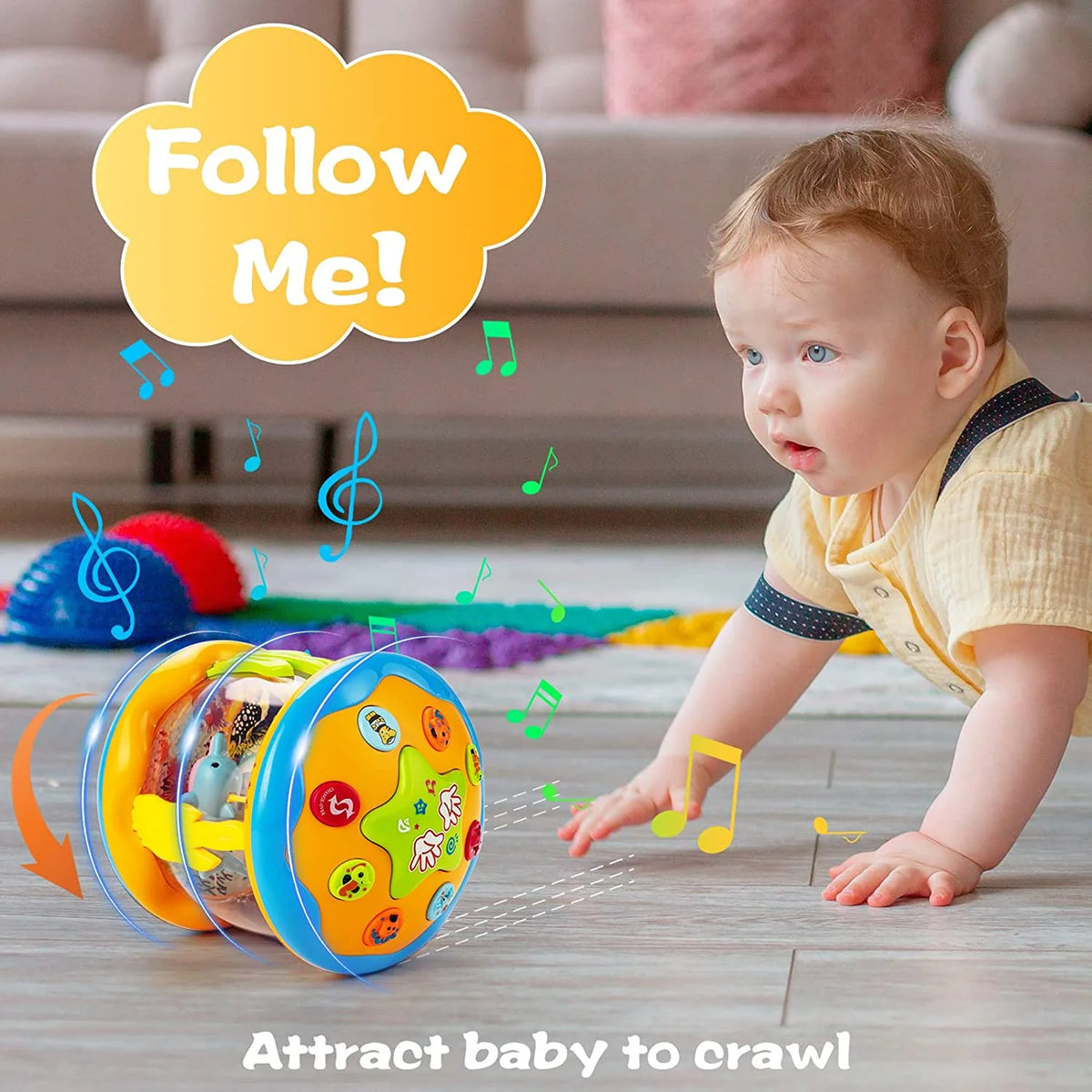 Musical Ocean Rotating Light Up Baby Toys W789627