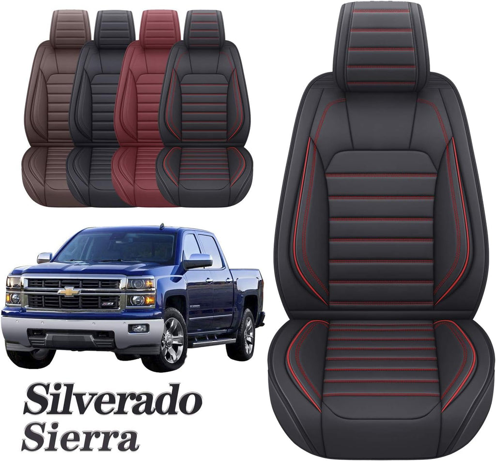 Brown Leather Car Seat Covers Full Set 5 PCS S596132