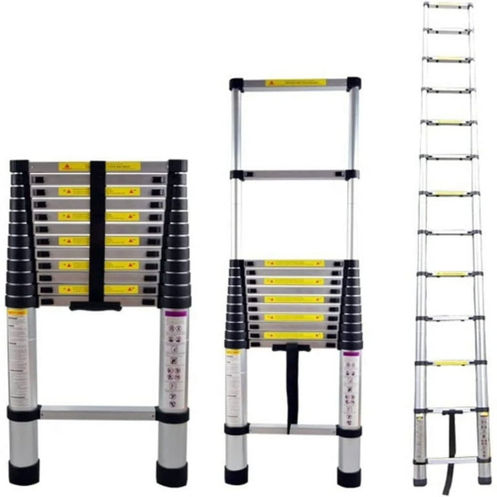 12.5FT Aluminum Telescoping Ladder J301