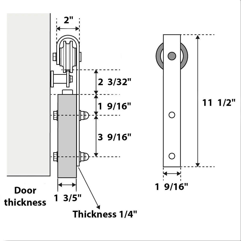Matte Black Clear Glass Double Barn Door 36 x 80 inches M519145