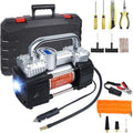 150Psi 12V Dual Cylinders Air Compressor Pump with Tire Repair Kit Q88216