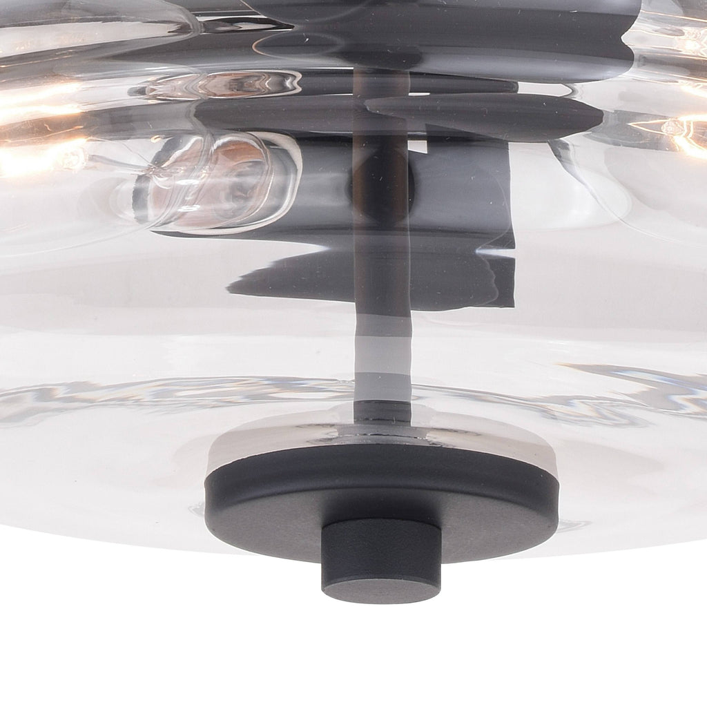 Matte Black Flush Mount Light R4924
