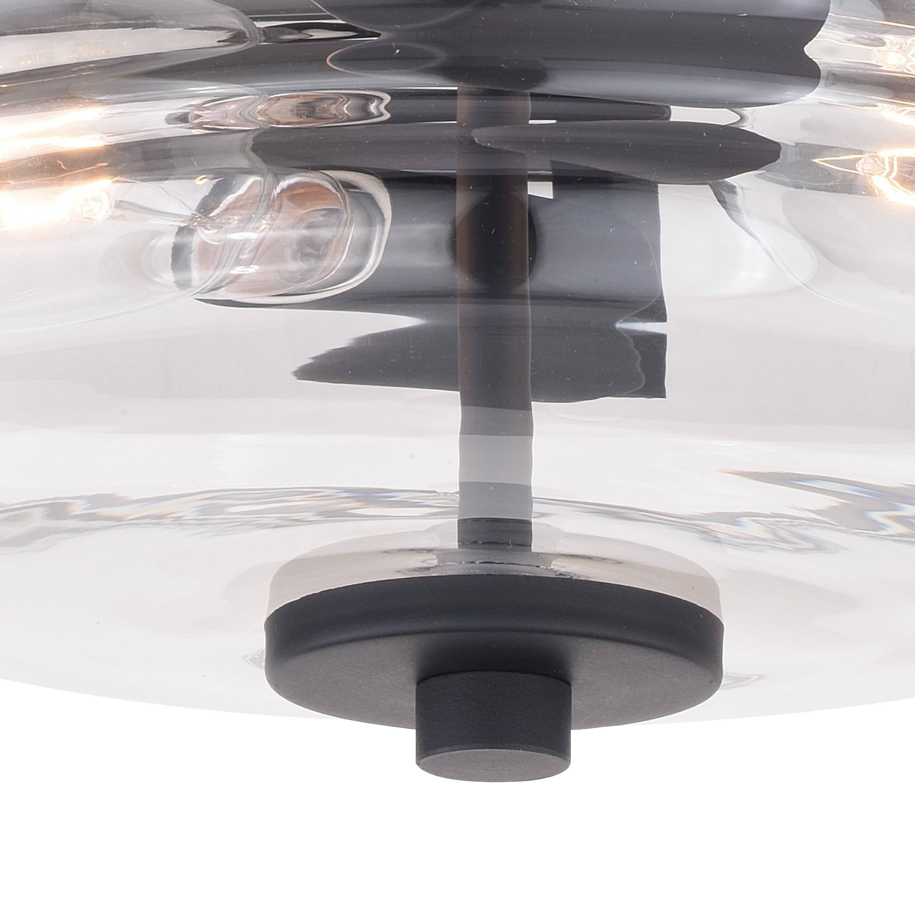 Matte Black Flush Mount Light R4924