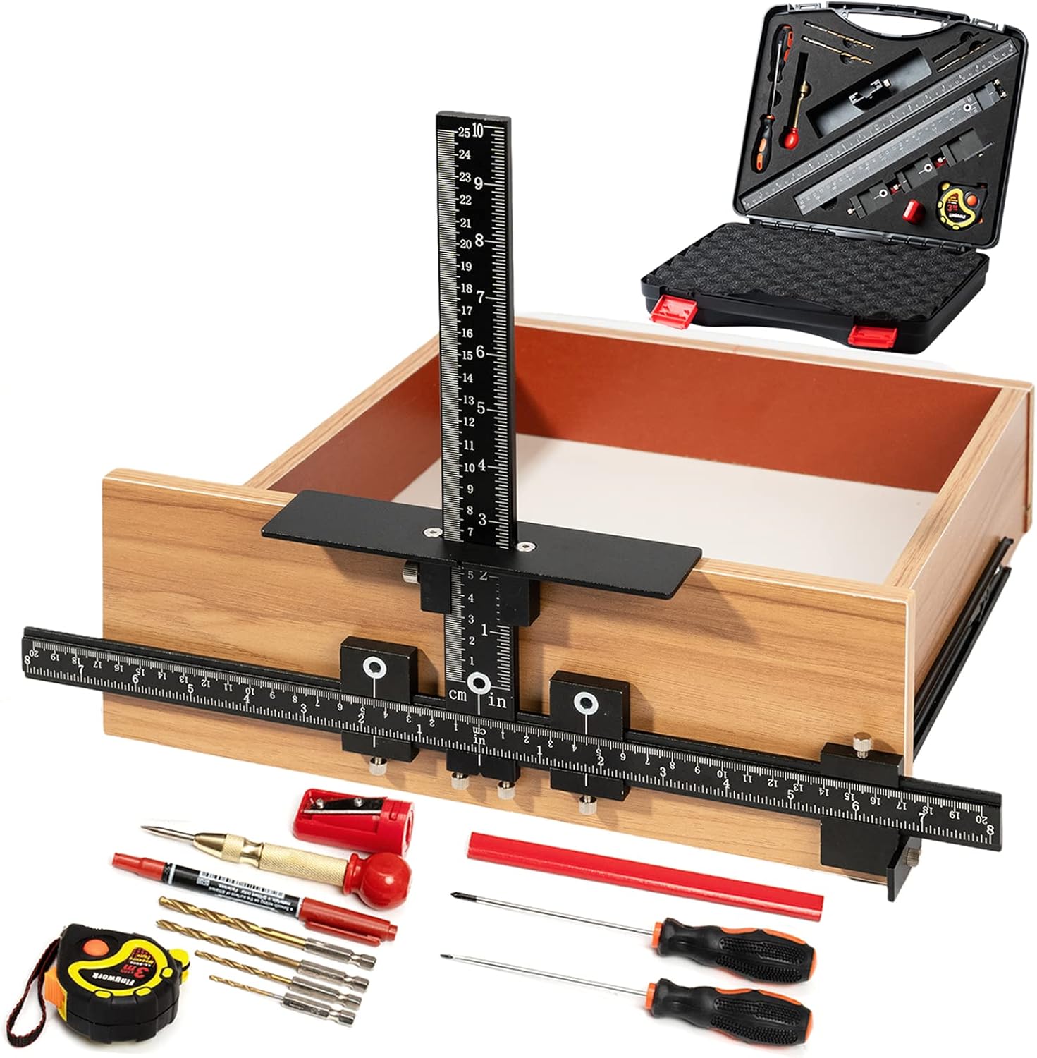 14-Piece Aluminum Alloy Cabinet Handle Template Jig Tool O269261