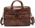 Genuine Leather Briefcase with Padded Protection for 14 inch Laptop I96583
