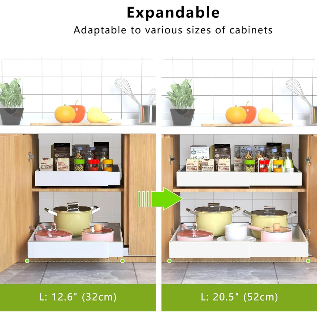 2 Pack Expandable Pull Out Cabinet Organizer 21Deep F685985