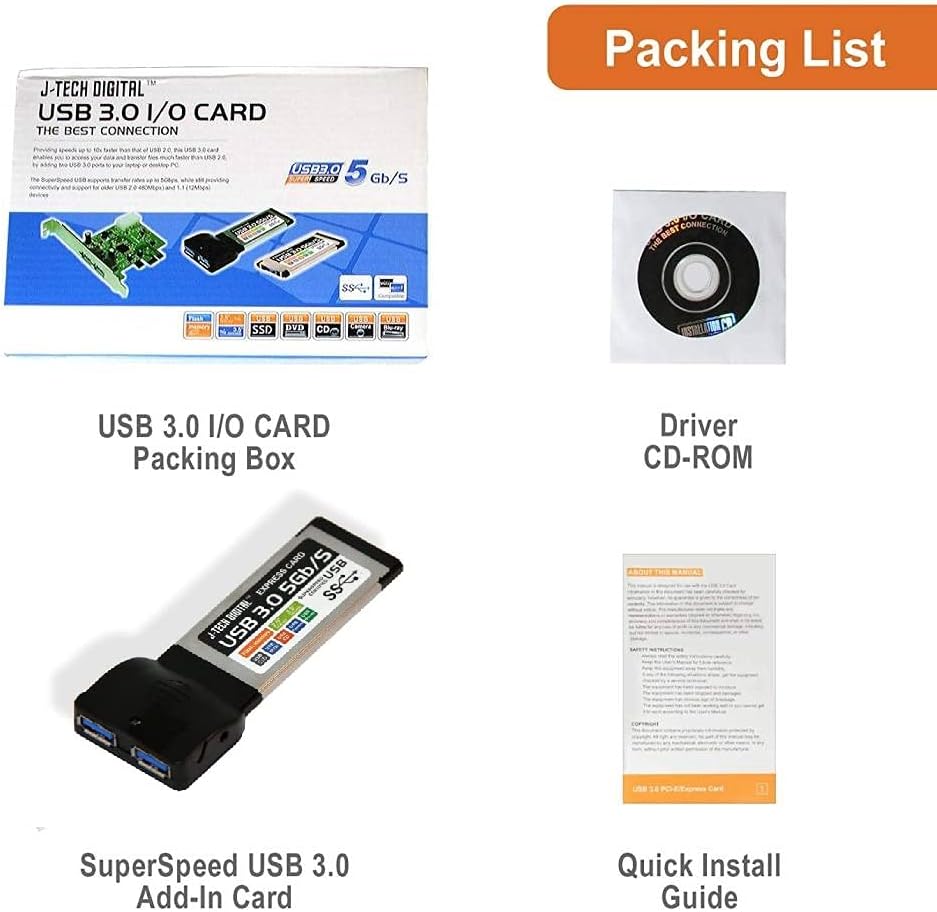 2-Port Super Speed USB 3.0 Express Card Adapter K447