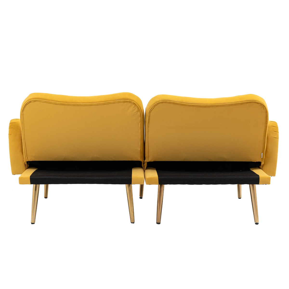 Velvet Loveseat Sofa with 2 Bolster Pillows Y5612