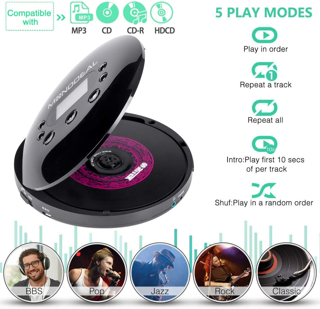 Portable CD Player with Headphones F335