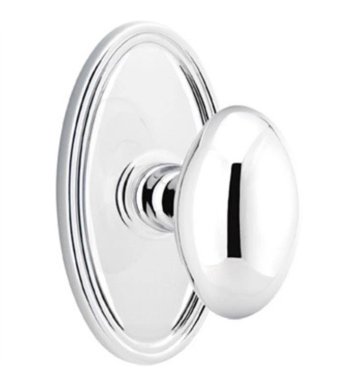 French Antique Brass Finish Passage Knob with Oval Rose L5867
