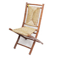 Brown and Natural Bamboo Folding Chairs J7484