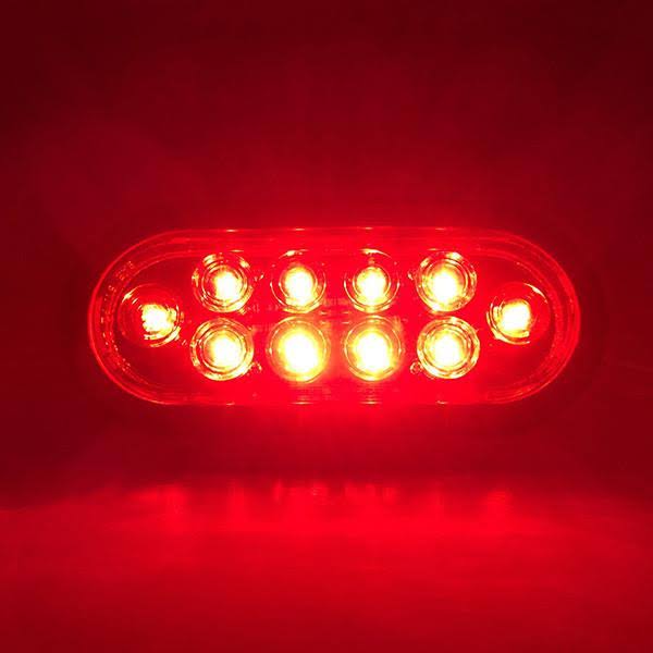 12 New LED Sealed Red 6x22 Oval Stop Turn Tail Lights K223808