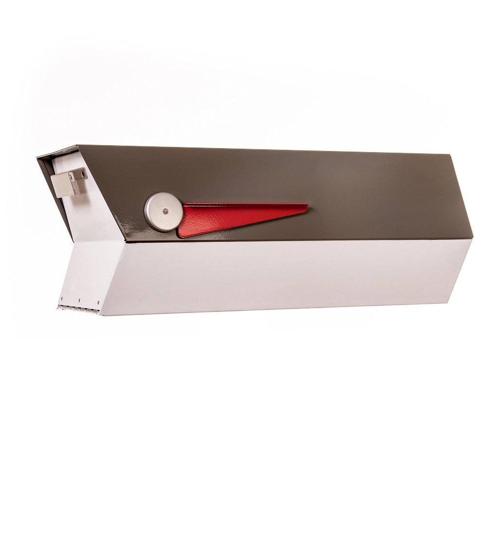 White Post Mounted Mailbox C495020