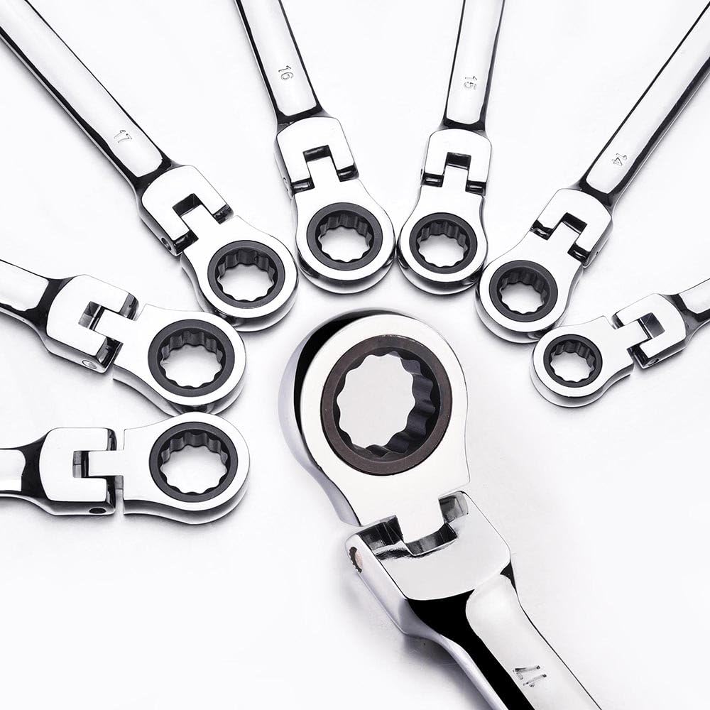 12pc Ratchet Spanner 8-19mm Metric Wrench Set N58760
