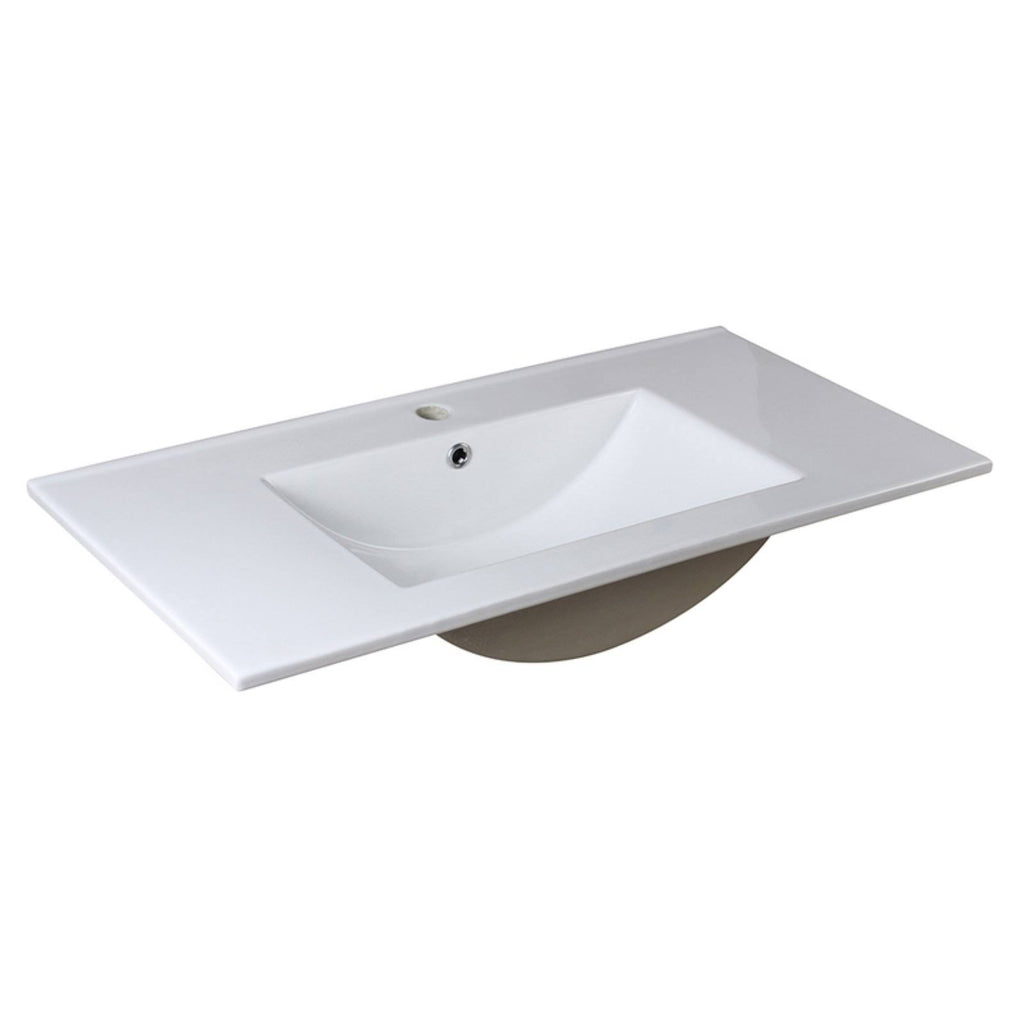 White Integrated Sink Countertop T617885