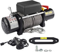 12V DC Winch with Synthetic Rope, 6 Ton (12,000 lb) Pulling Capacity B66868
