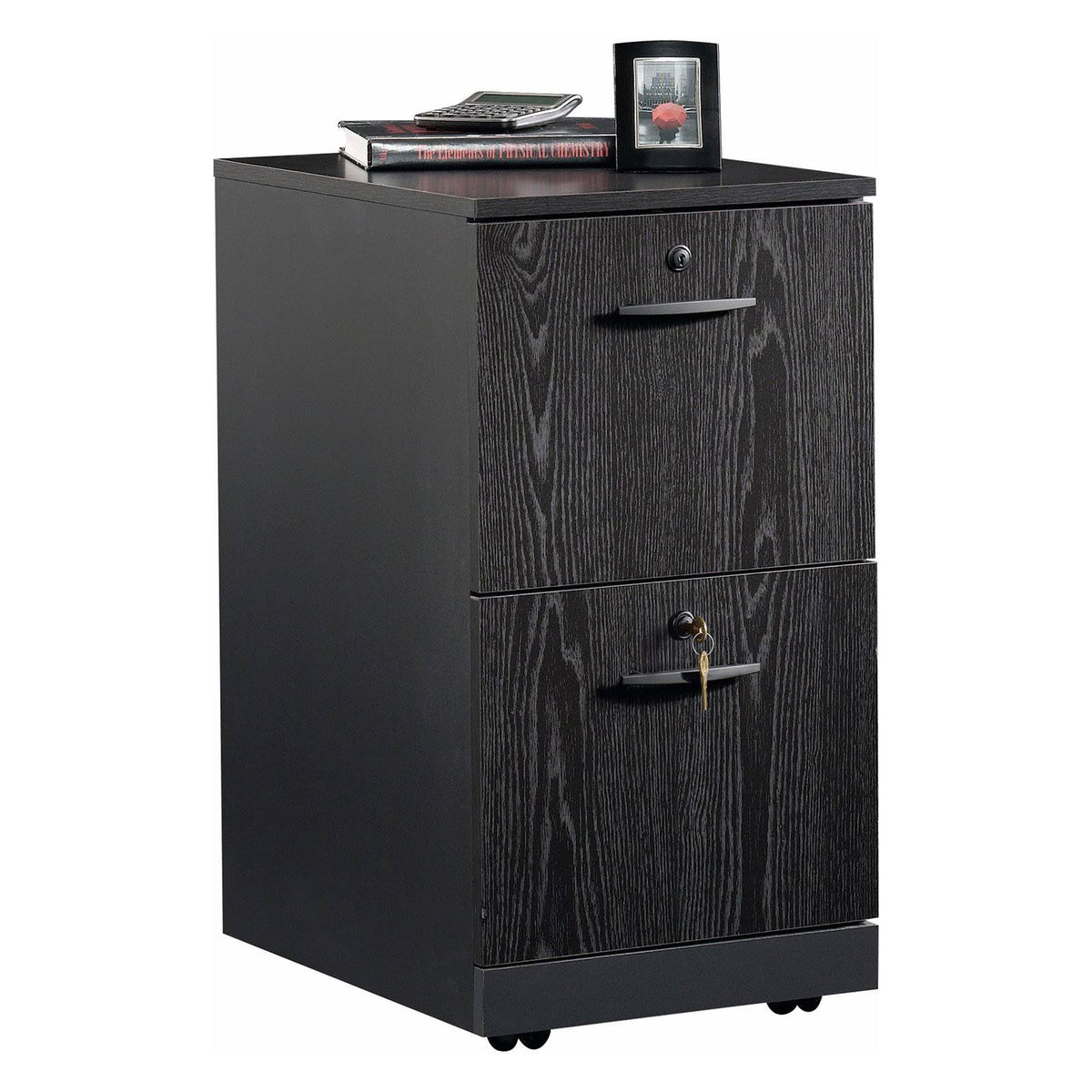 2-Drawer Pedestal in Bourbon Oak J565878
