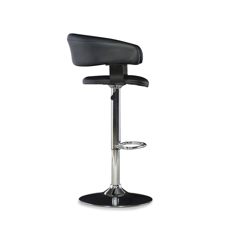 Black Faux Leather Adjustable Height Bar Stool Z47703
