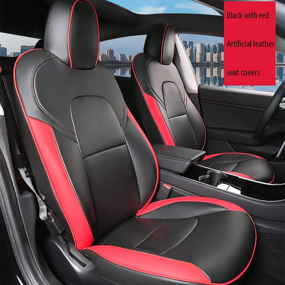 Black Leather Custom Full Set Car Seat Covers F675
