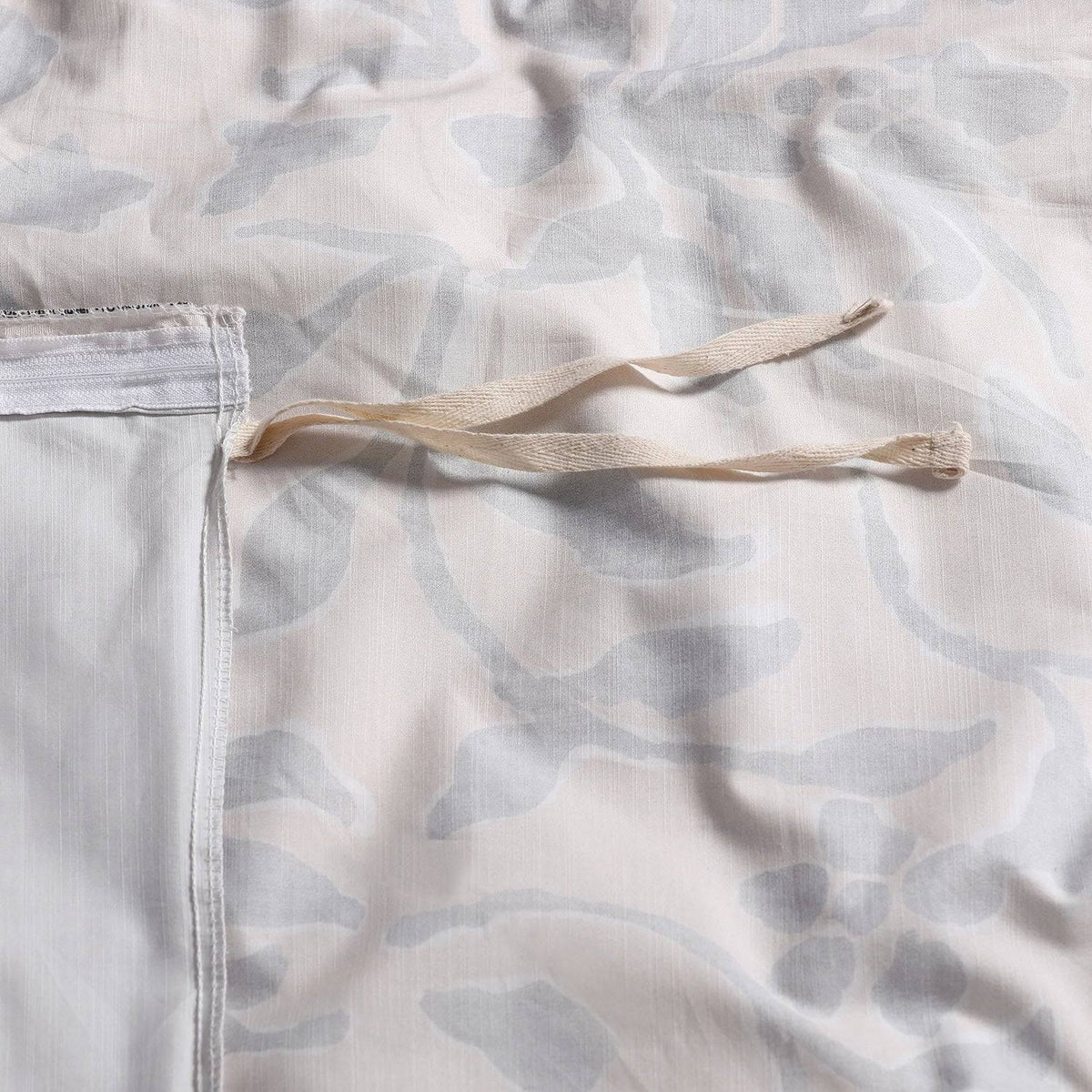 Grey and Tan Cotton Percale Reversible Duvet Cover Set - Queen T715