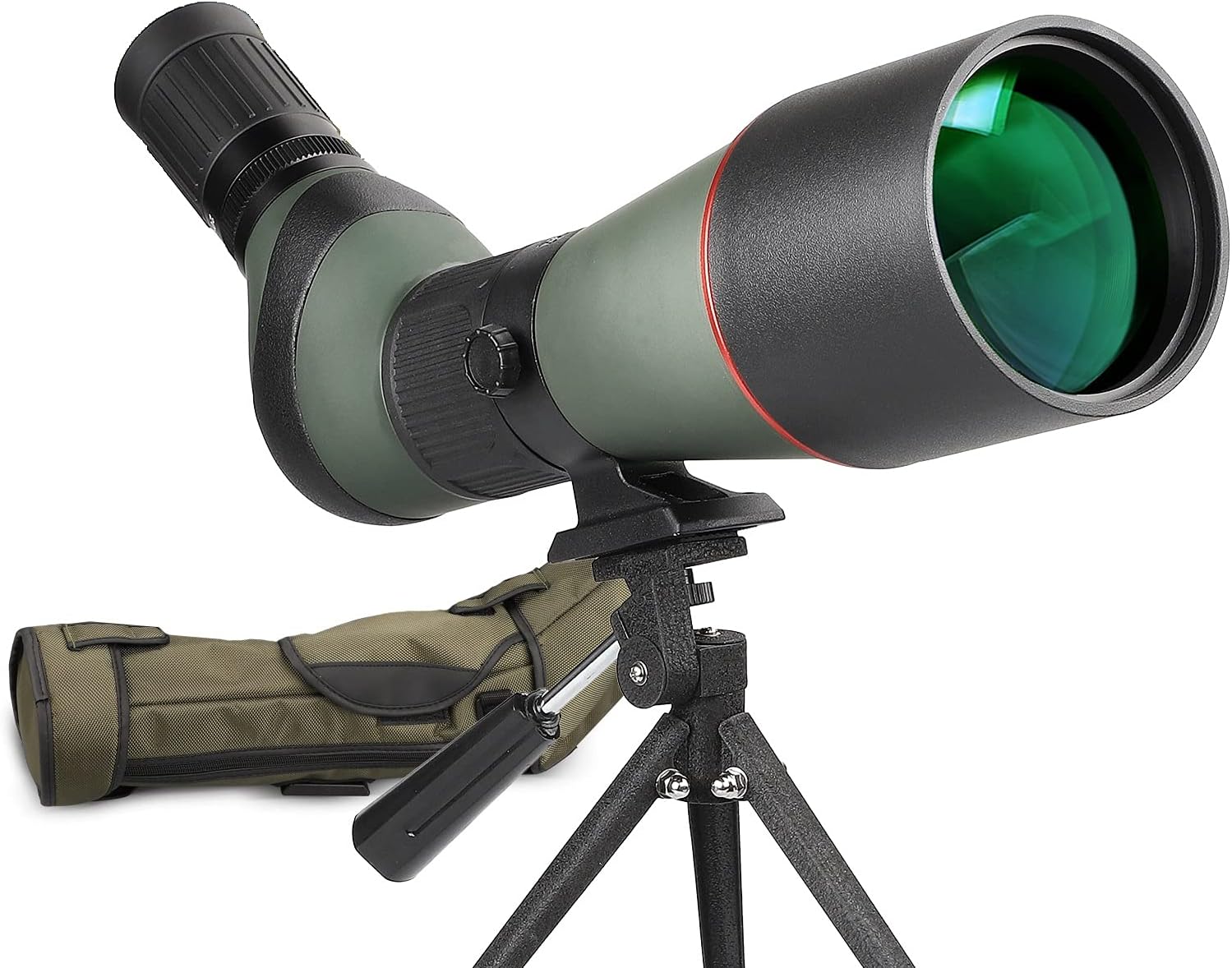 20-60x80 Waterproof HD BAK4 Angled Spotting Scope with Tripod K917781