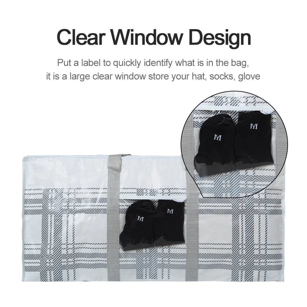 Extra Large Heavy Duty Moving Bags with Zipper and Strong Handles 8PACKS L9157