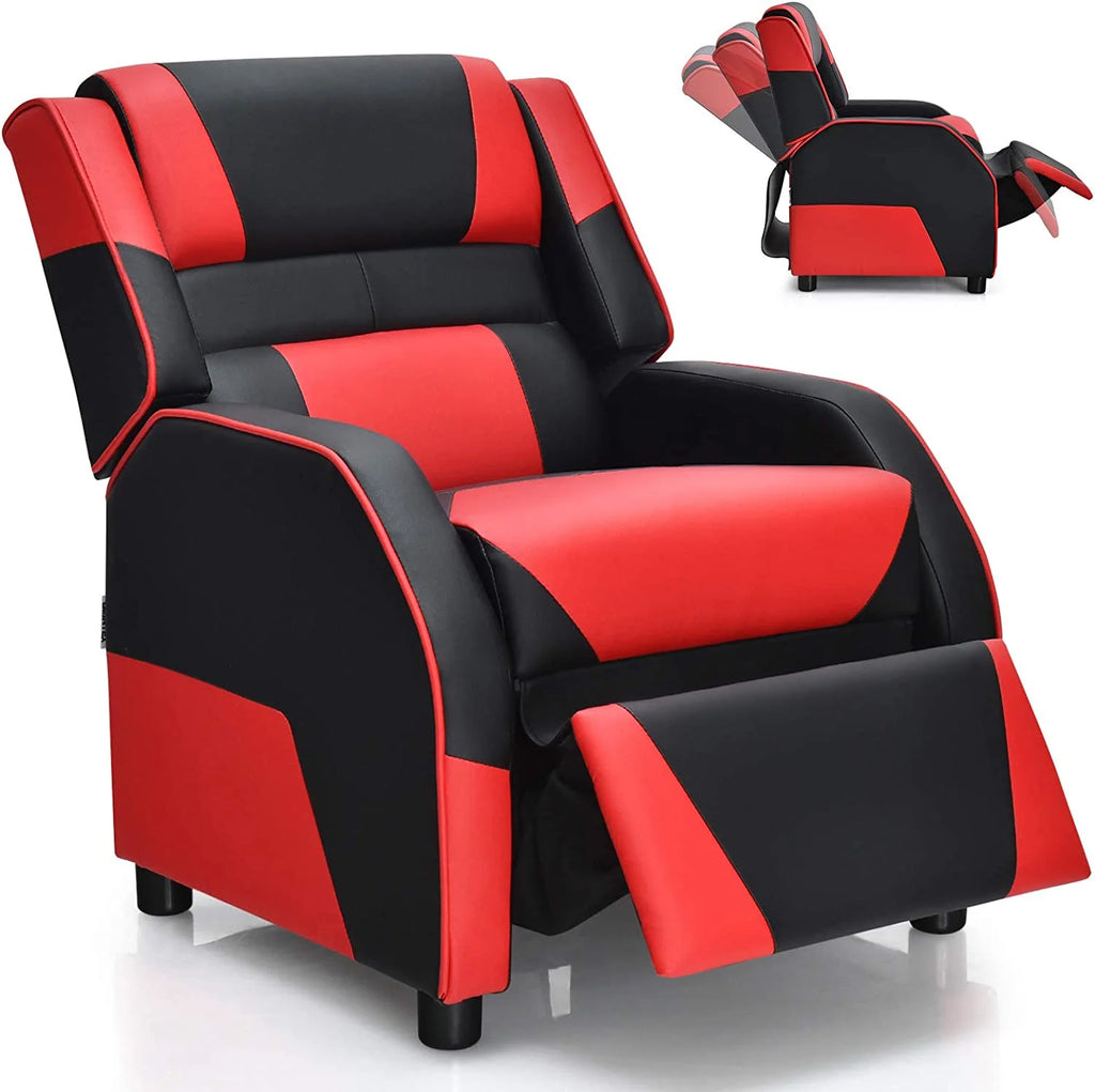 Red Ergonomic PU Leather Gaming Recliner Chair J175