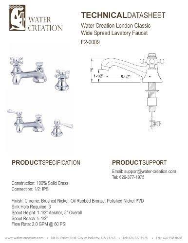 Widespread Lavatory Faucet with Pop-Up Drain C35369